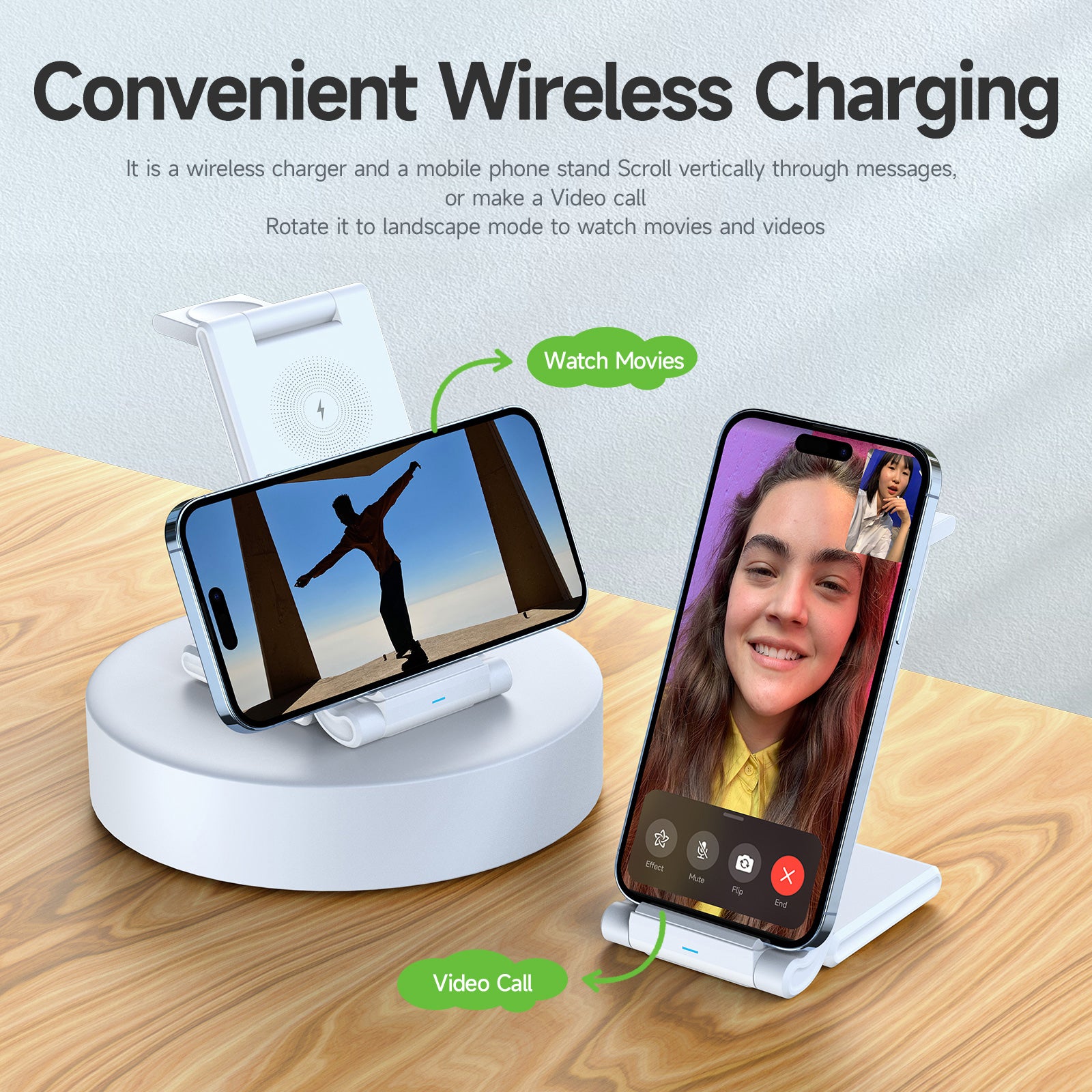 DUZZONA W10-A 3-in-1 Foldable 15W Wireless Charger Qi Fast Charging Stand Dock for iWatch Phone Earphone (CE/FCC/UKCA/ROHS) DUZZONA W10-A 3-in-1 Foldable 15W Wireless Charger Qi Fast Charging Stand Dock for iWatch Phone Earphone (CE/FCC/UKCA/ROHS)